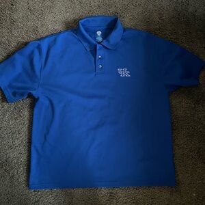 NCAA University of Kentucky Royal Blue Polo with Chest Logo